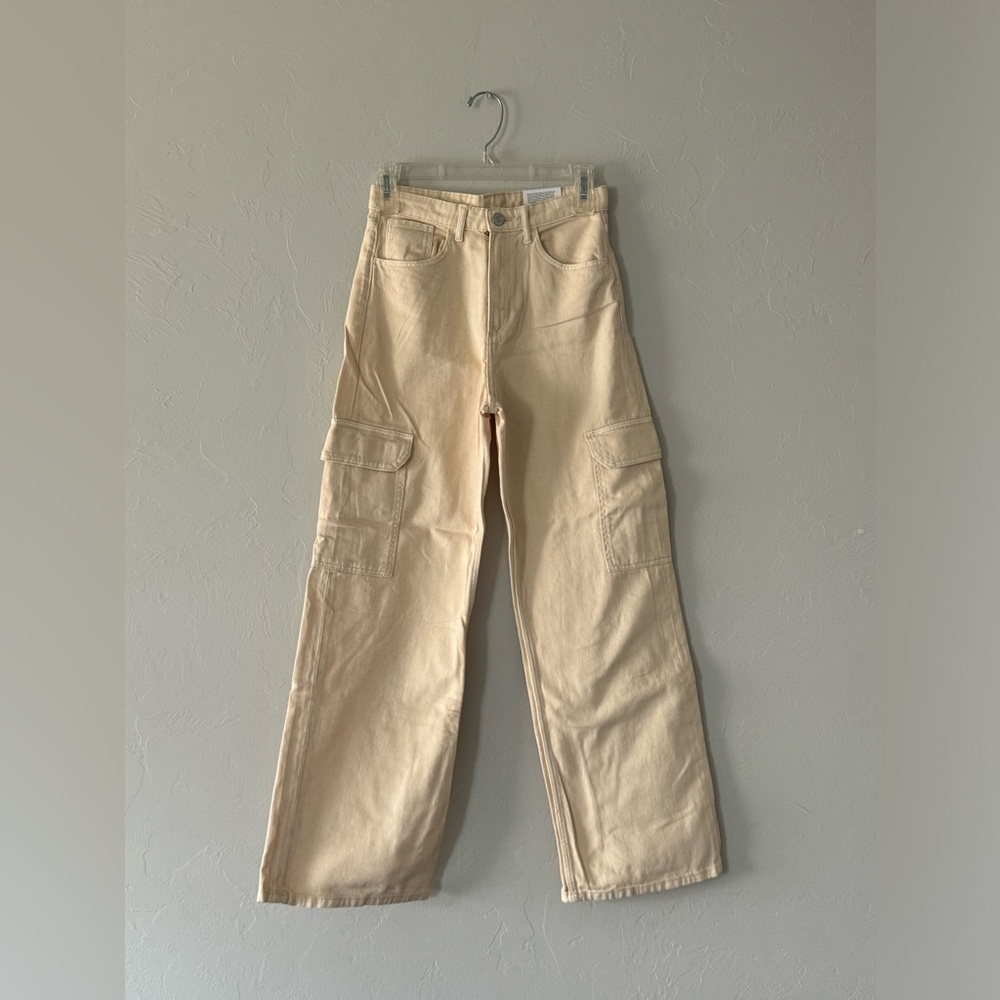 H&M Wide Fit High Twill Trousers